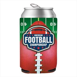 DC1000BEZ4CP-FOOT Football Can Cooler With Full Color Custom Imprint